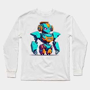 Cute Robot Long Sleeve T-Shirt